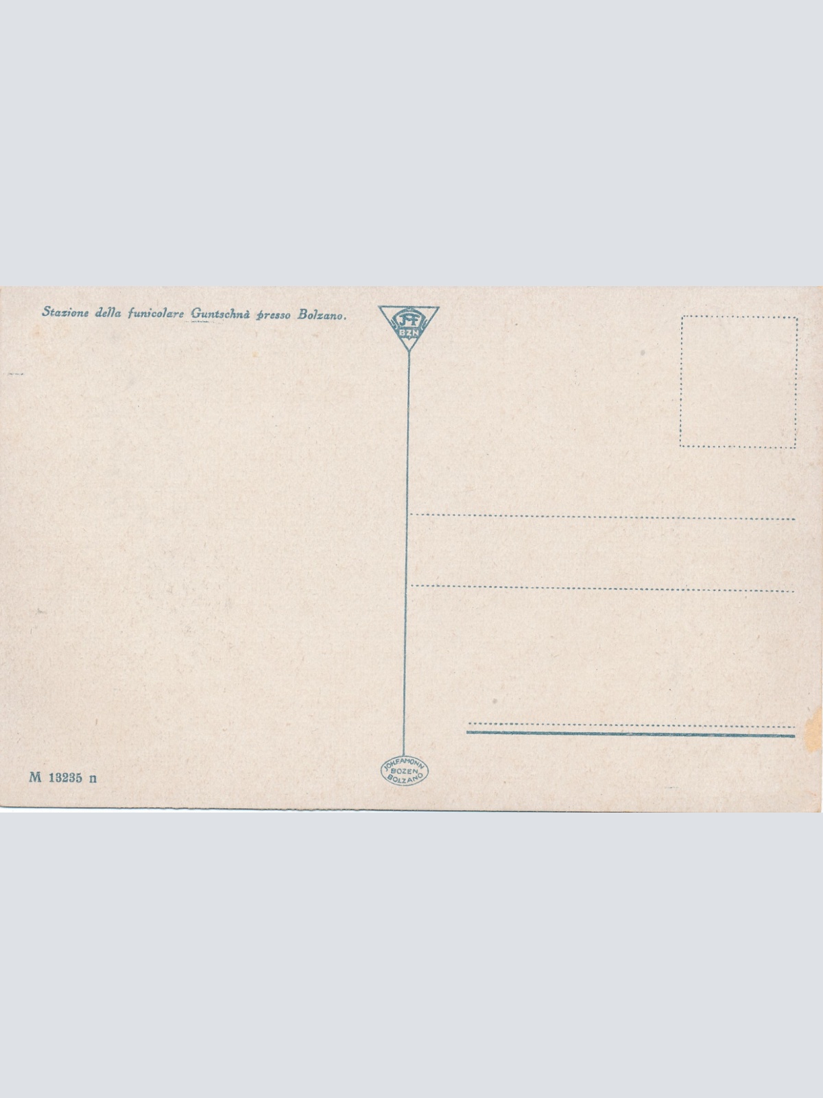 AK aus Bolzano Stazione della funicolare Guntschna Italien (6211)