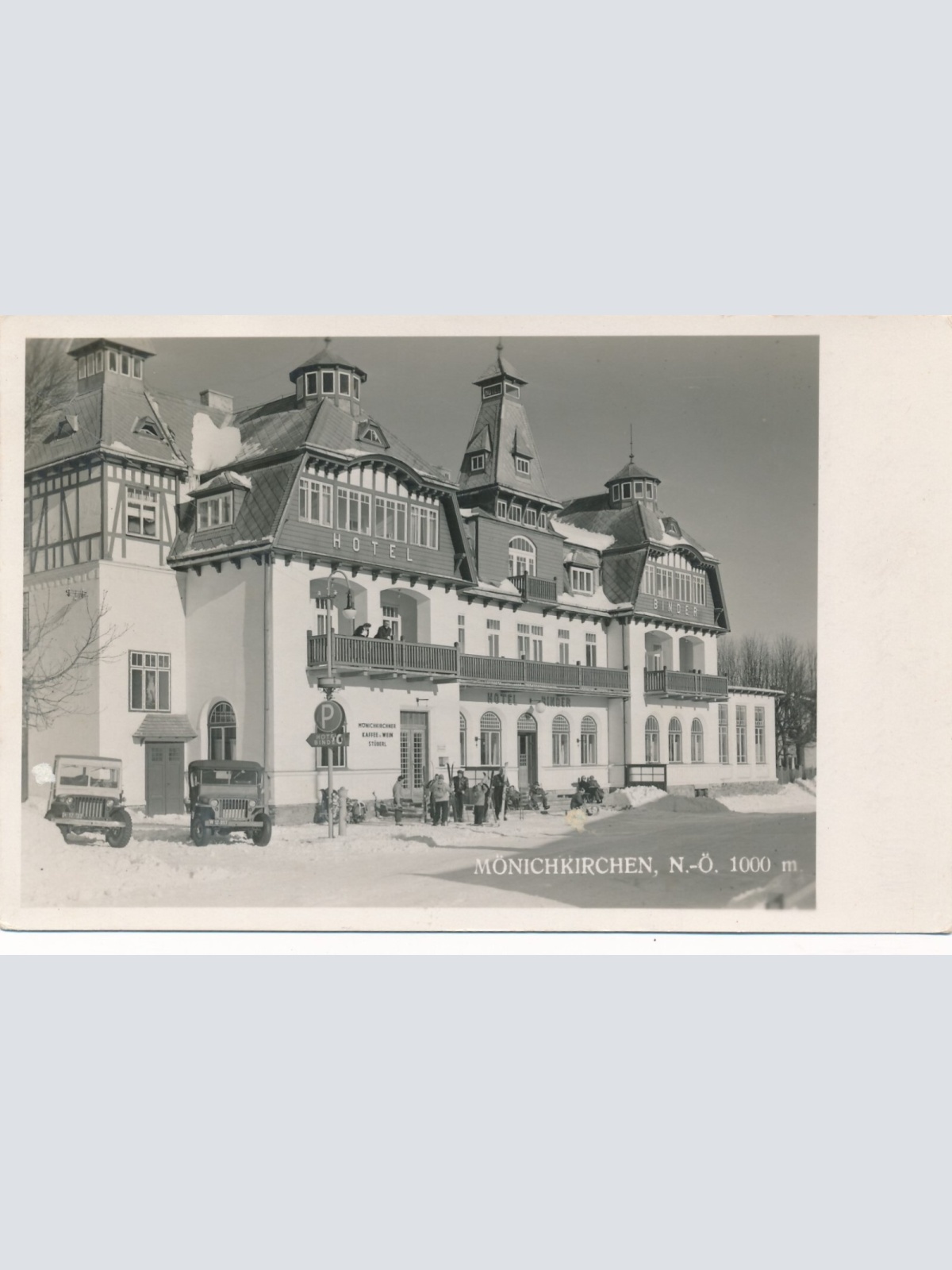 AK aus Mönichkirchen mit Oldtimer Niederösterreich (6895)