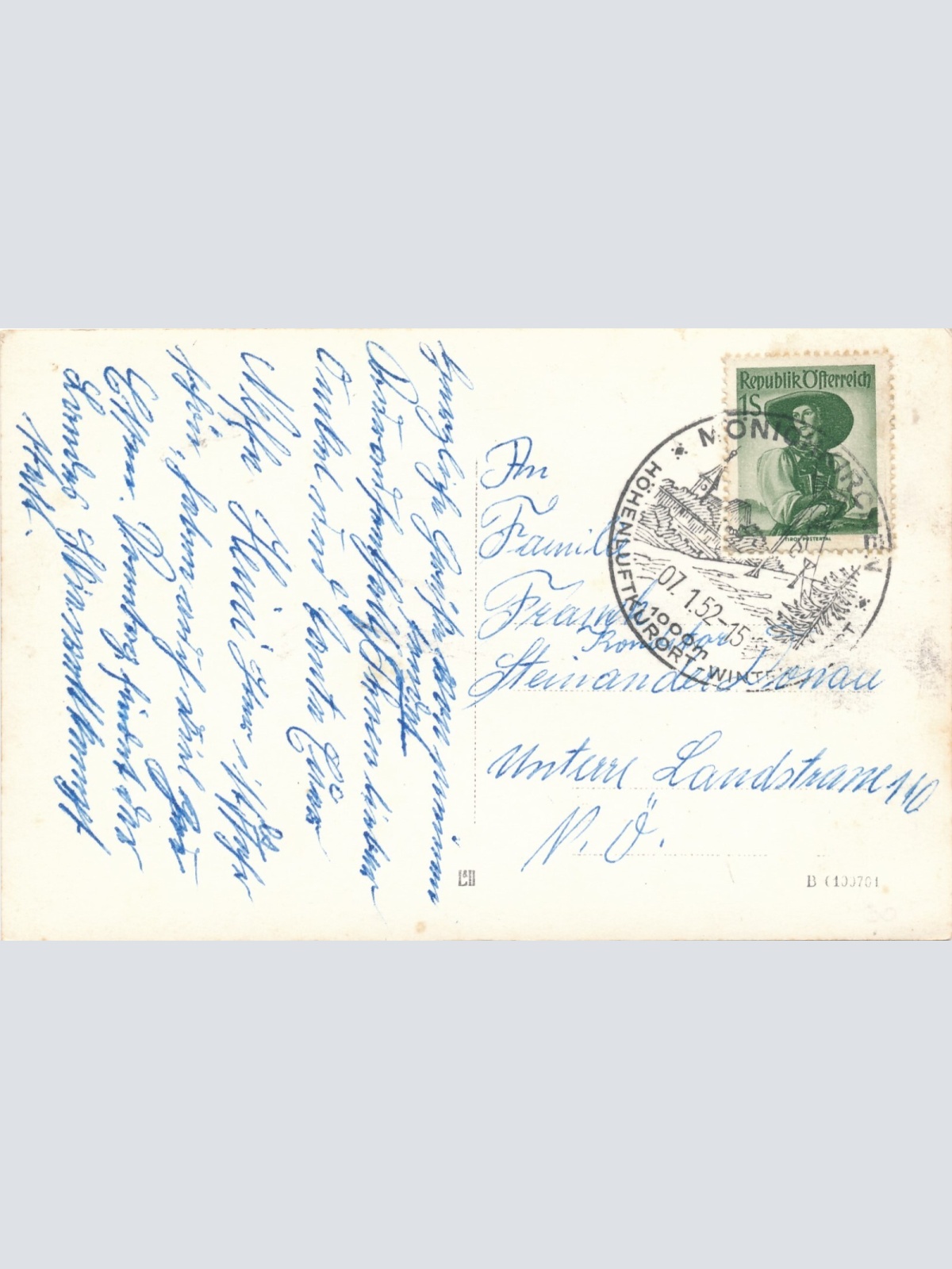 AK aus Mönichkirchen mit Oldtimer Niederösterreich (6895)