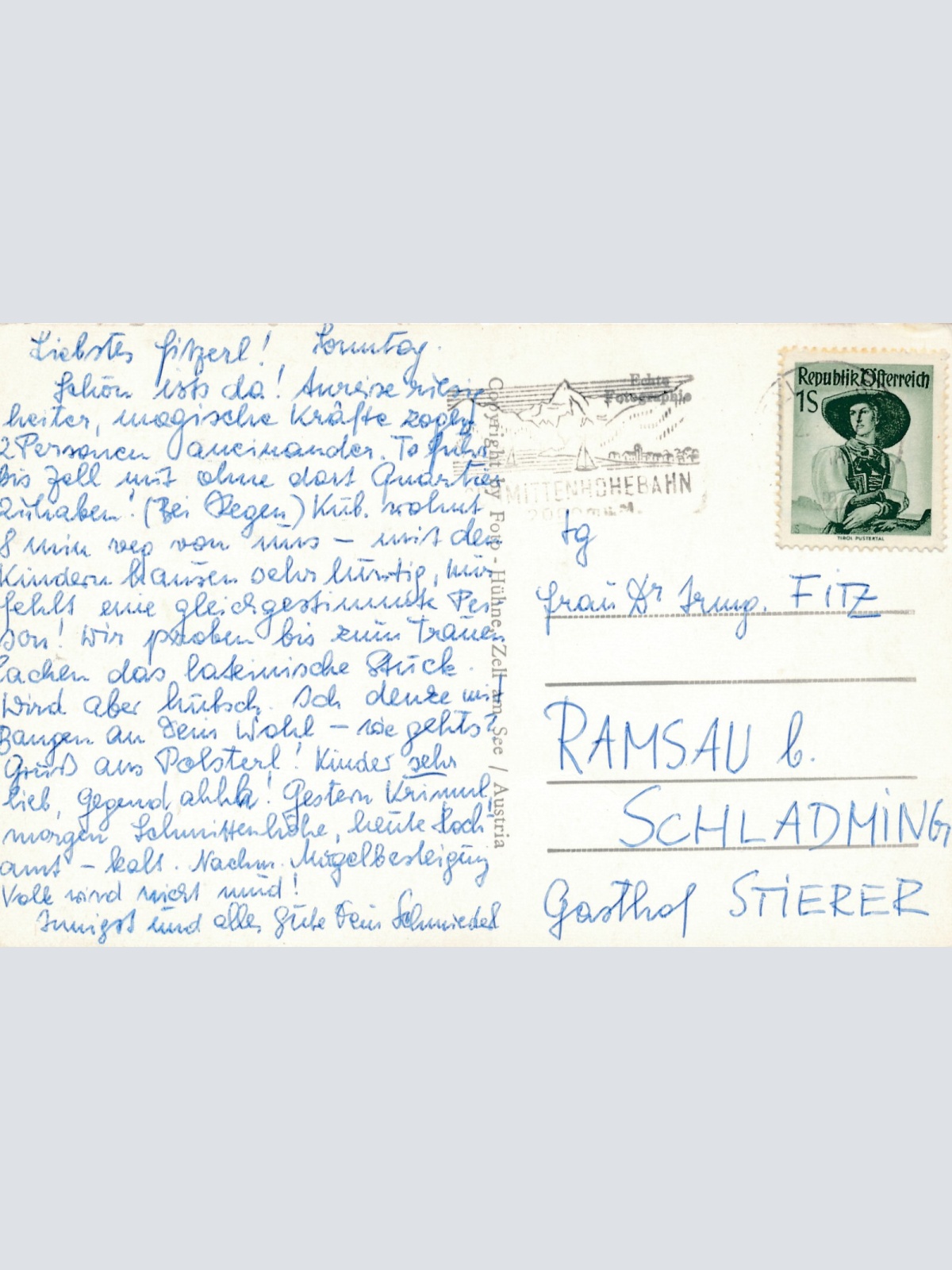 AK aus Zell am See mit Jugenherberge Salzburg (6205)