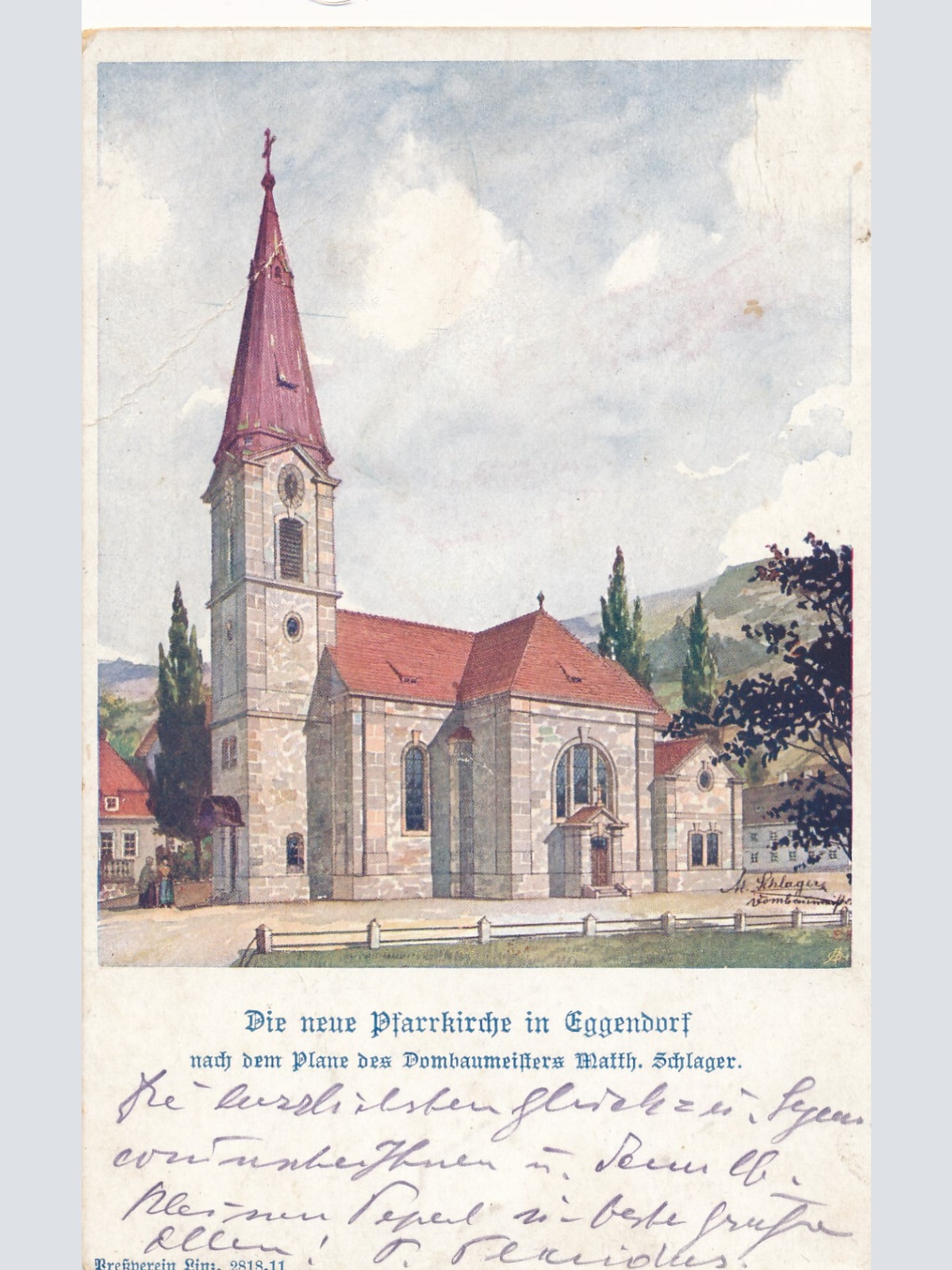AK aus Eggendorf mit Paffkirche Oberösterreich (6198)
