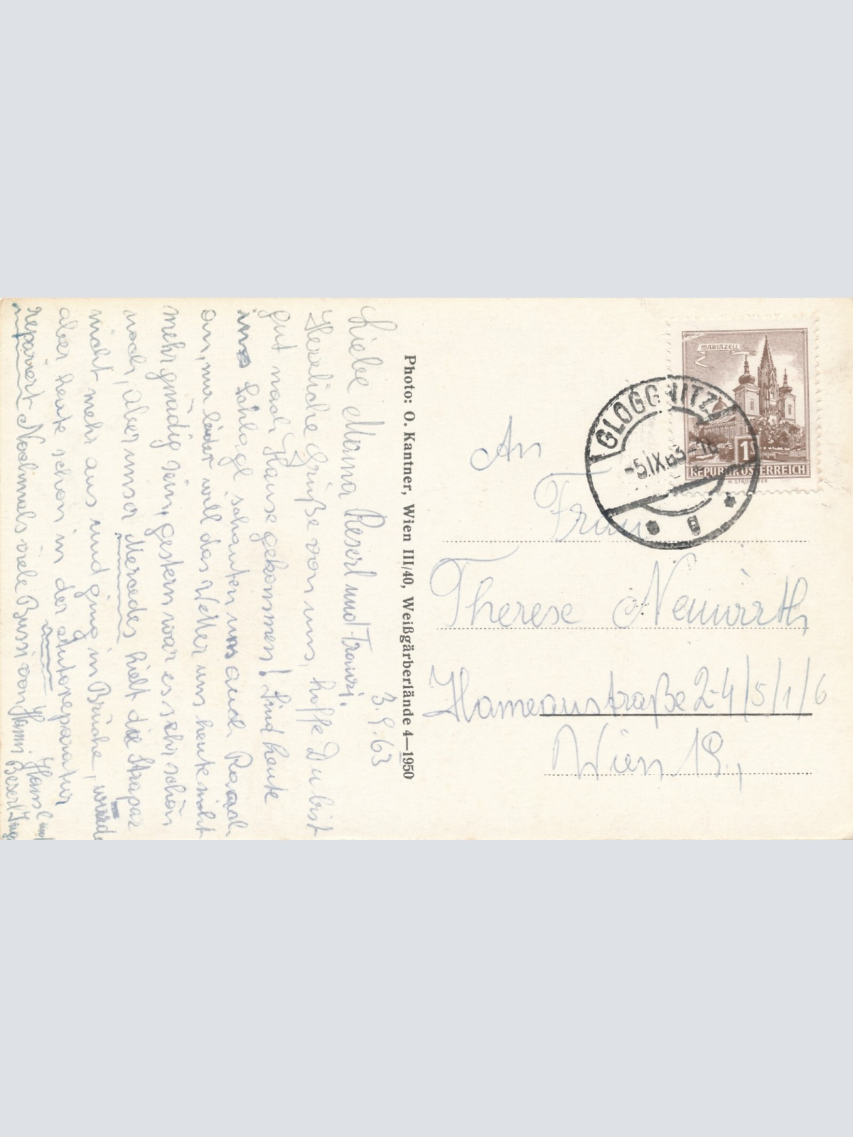 AK aus Schlagl bei Gloggnitz mit Hotel Westermeyer Niederösterreich (6166)