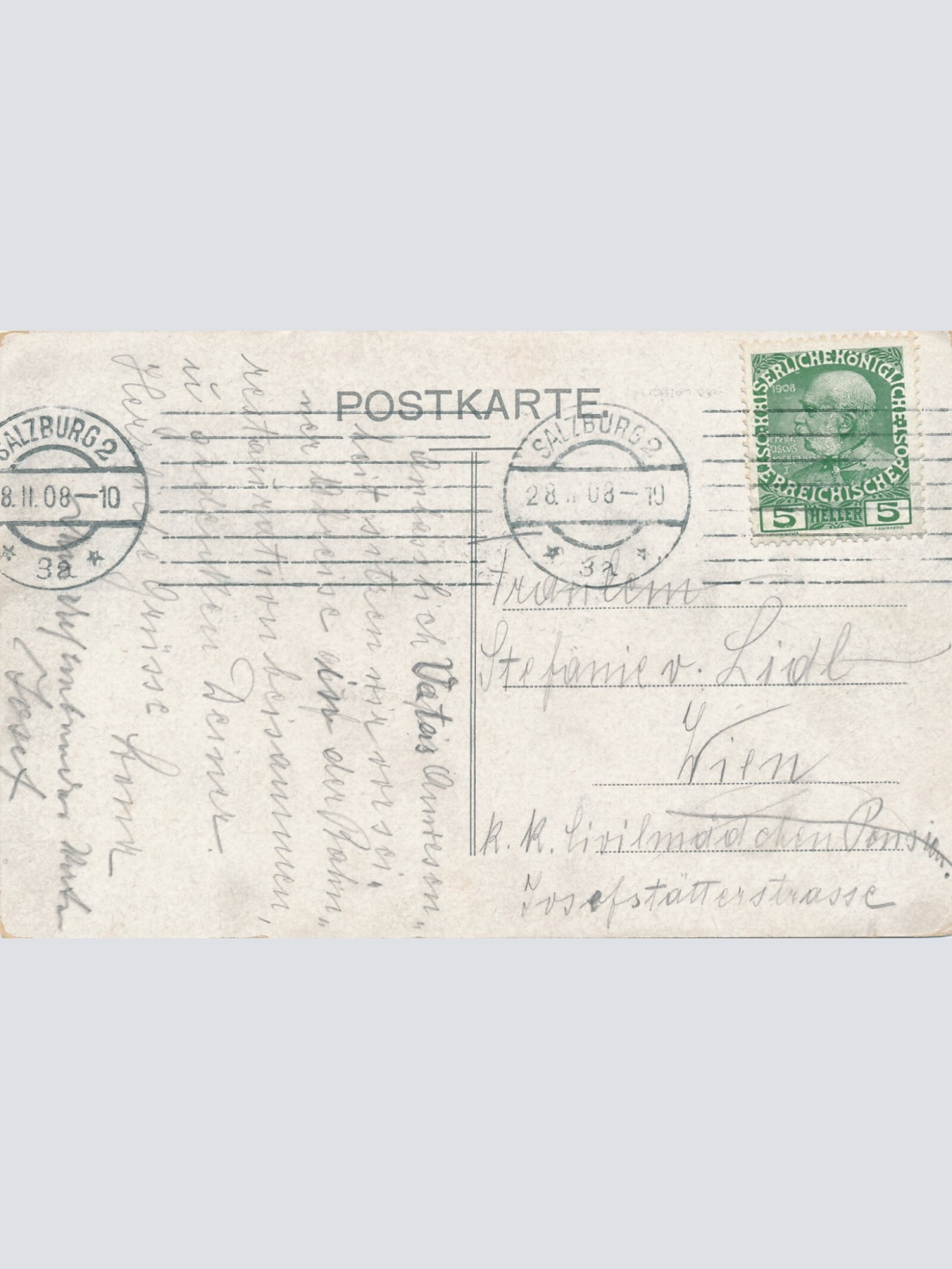 AK aus Salzburg mit Kaiserin Elisabeth - Denkmal Salzburg (6207)