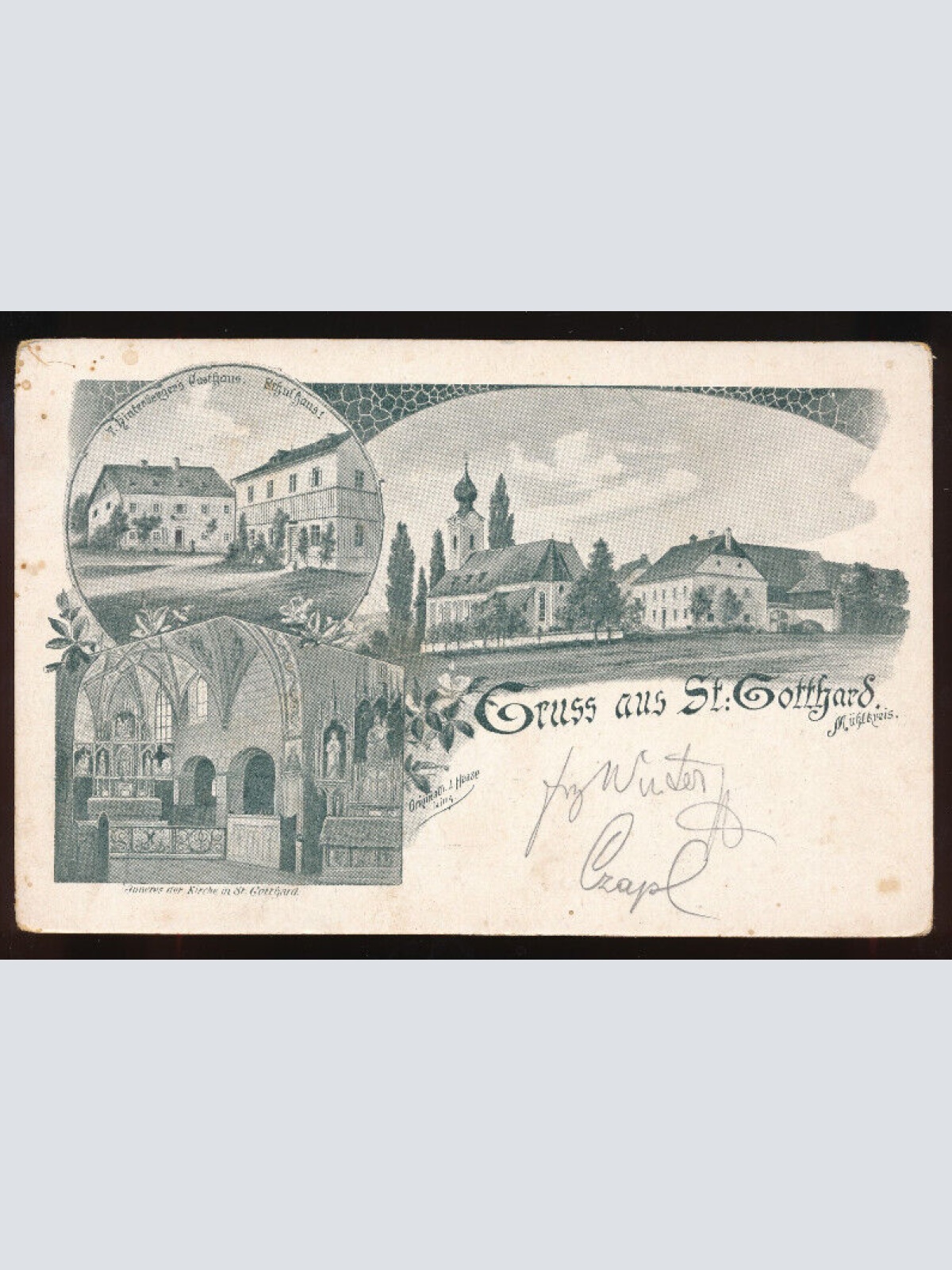 AK gruss aus St.Gotthard Oberösterreich (5942)