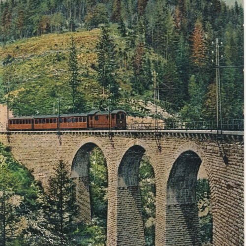 AK von der Mariazellerbahn Viaduct im Saugraben Steiermark (6075)