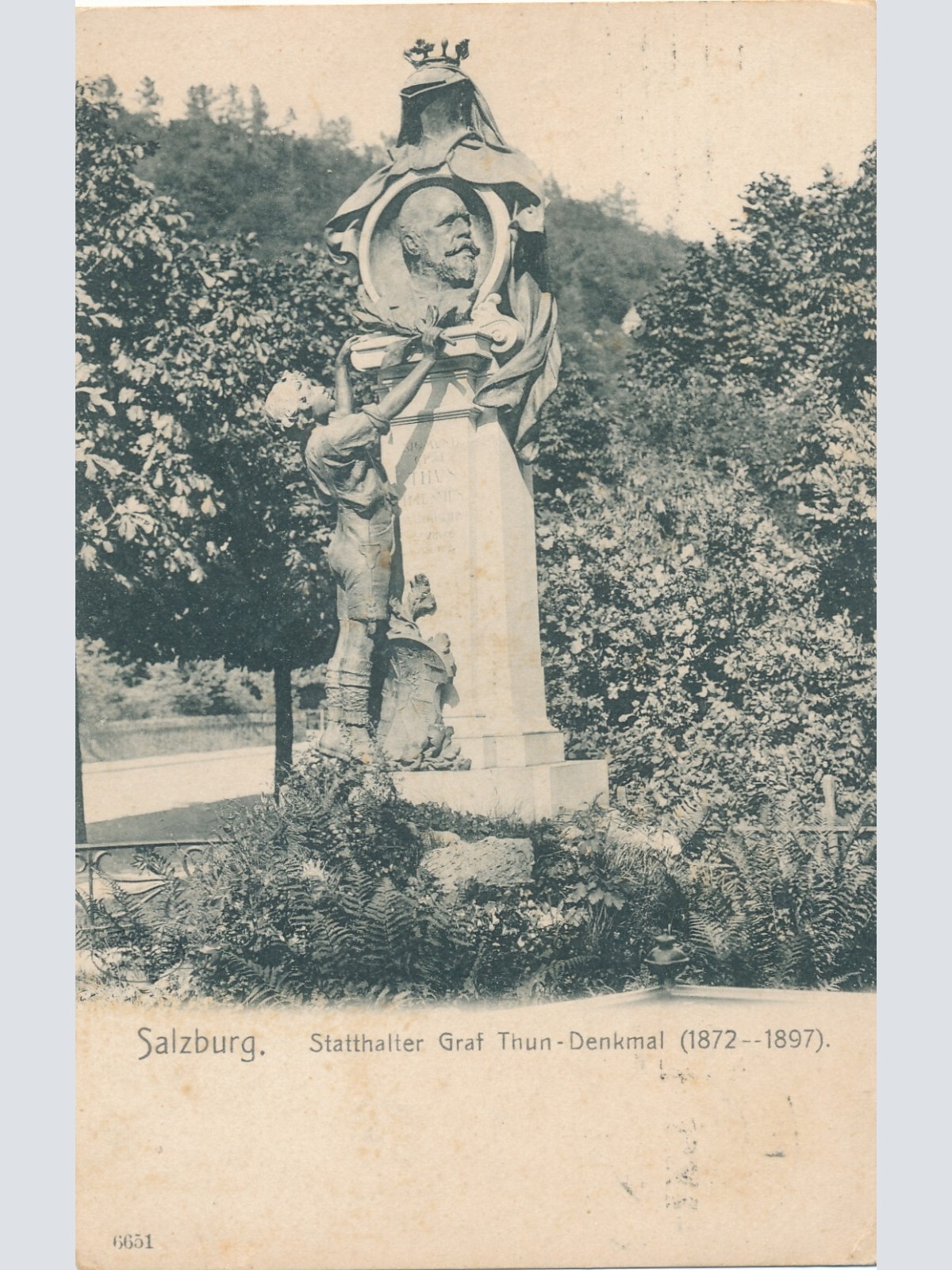 AK aus Salzburg Statthalter Graf Thun - Denkmal Salzburg (6090)