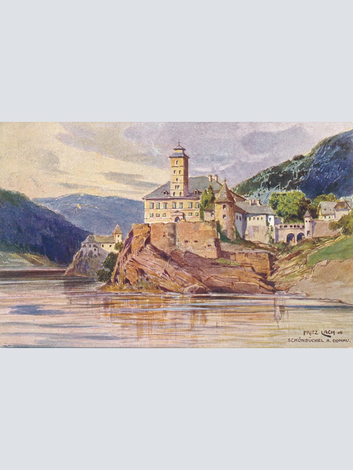AK aus Schönbühel an der Donau mit Schloss Niederösterreich (6991)