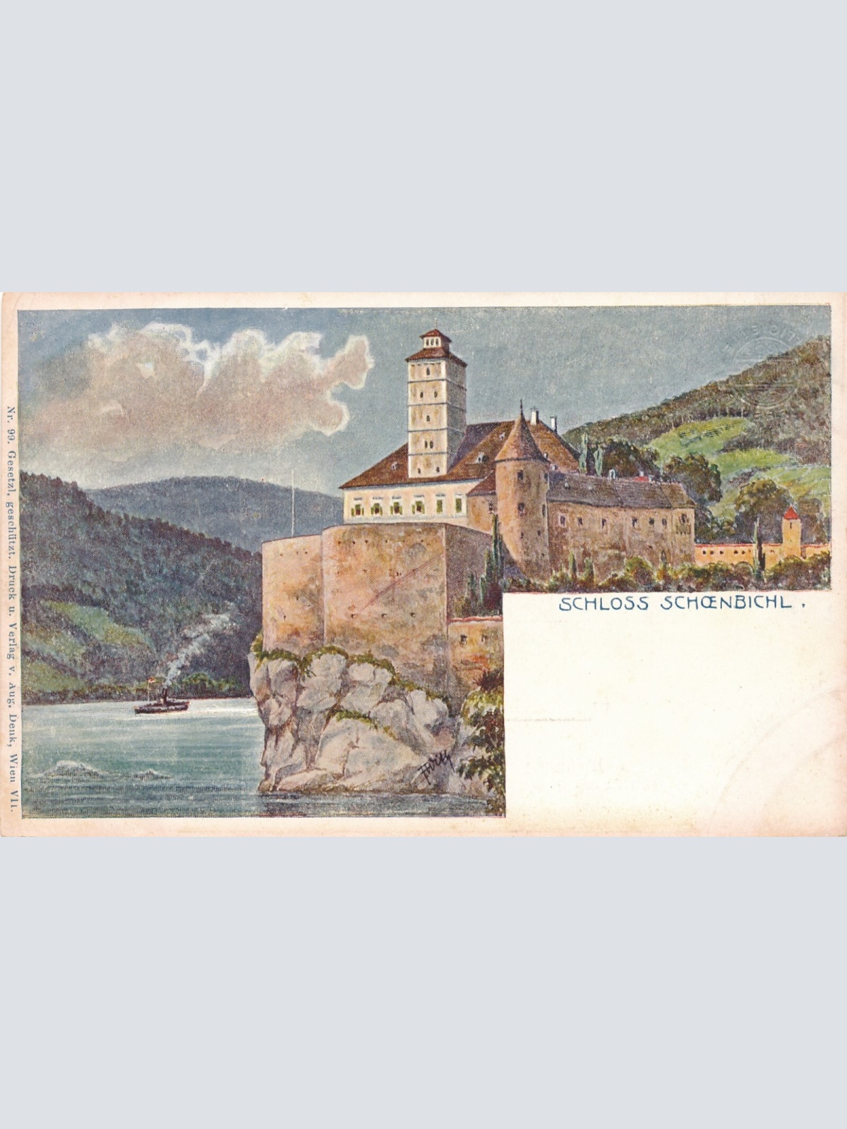 AK aus Schönbühel an der Donau mit Schloss Niederösterreich (6984)