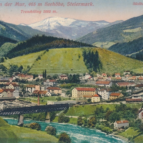AK aus Bruck an der Mur mit Südbahnhof Steiermark (7023)