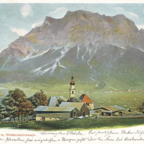 AK aus Lermoos mit Wettersteinmassiv Tirol (6932)