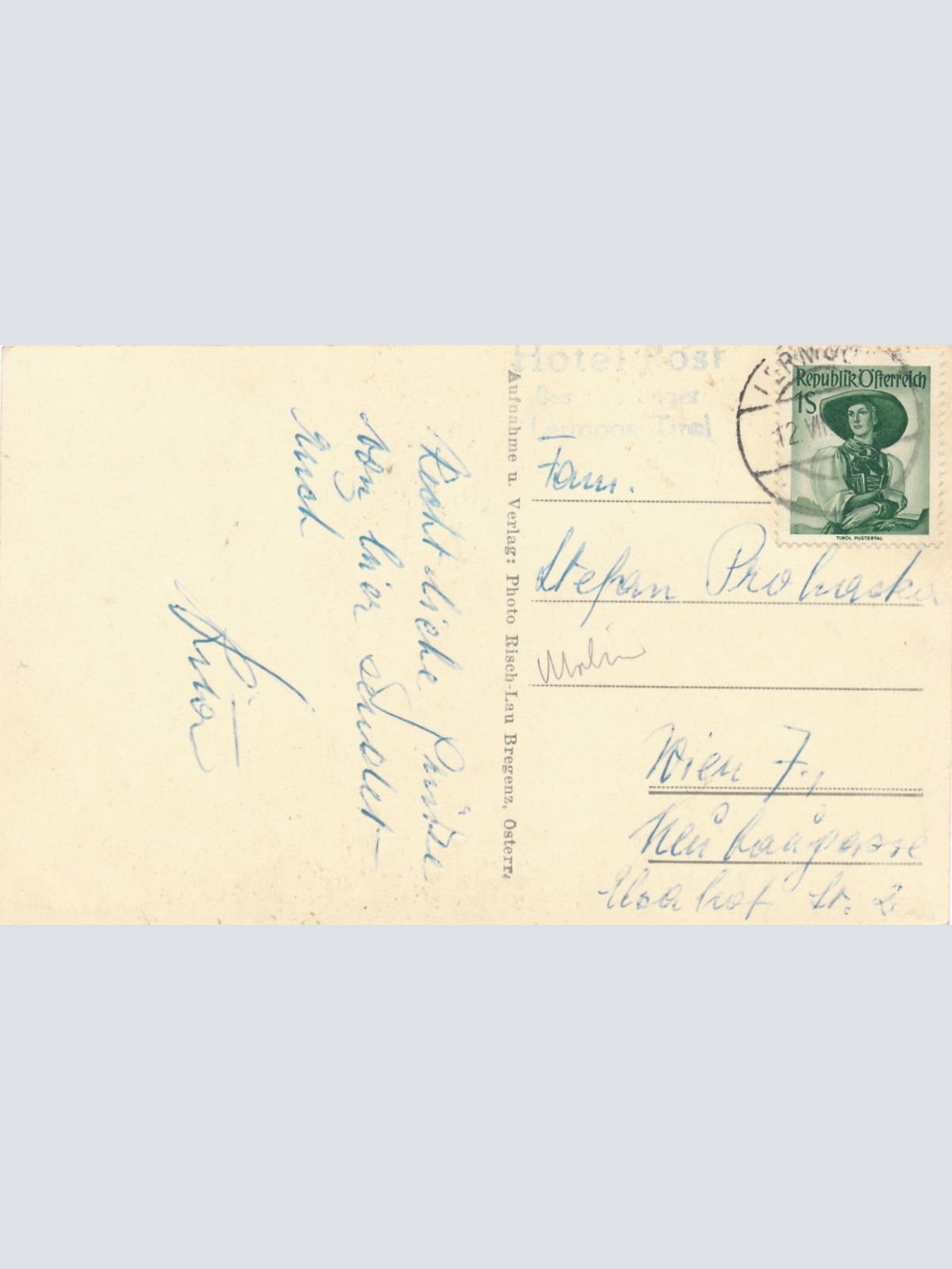 AK aus Lermoos mit Hotel Post Tirol (6935)