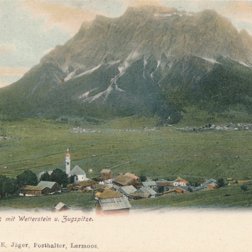 AK aus Lermoos mit Wetterstein und Zugspitze Tirol (6939)