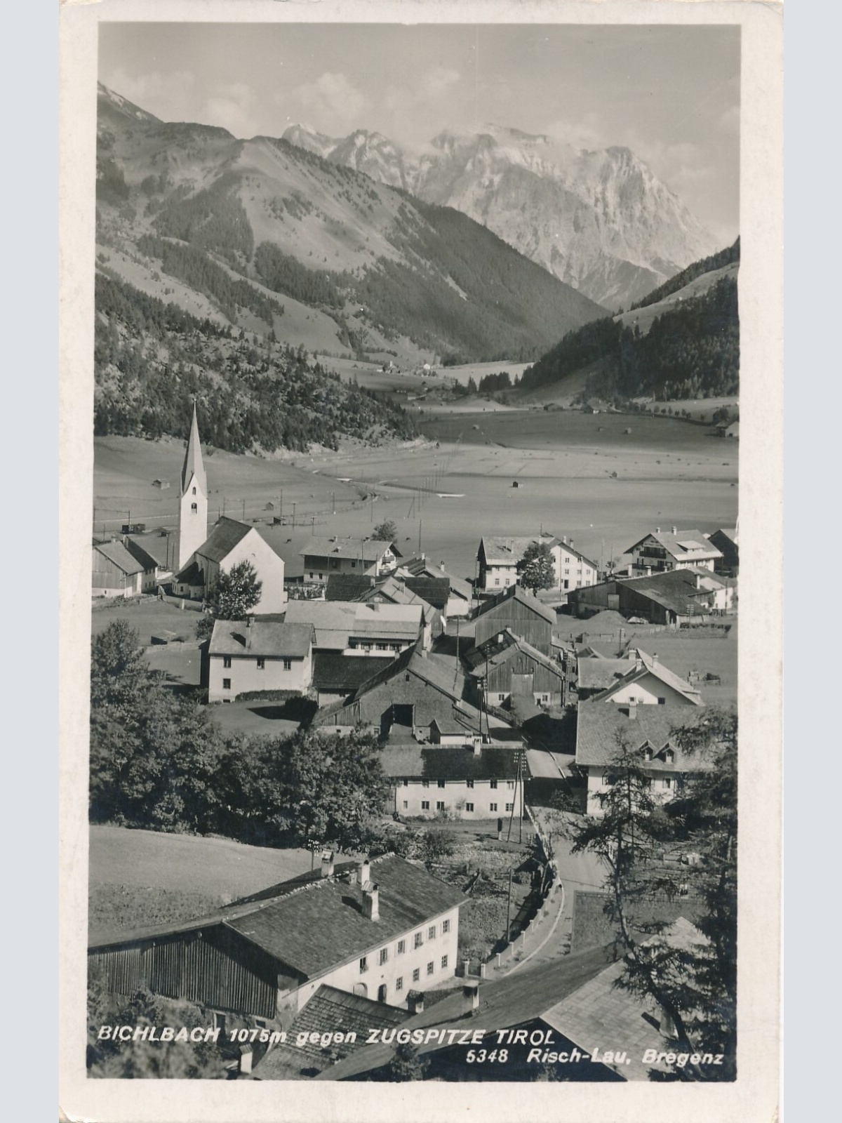 AK aus Bichlbach gegen Zugspitze Tirol (6928)