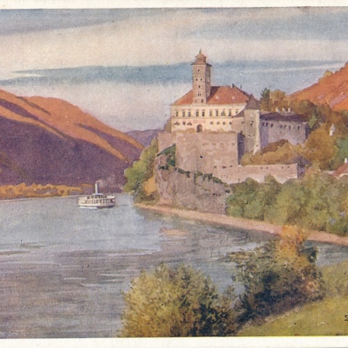 AK aus Schönbühel an der Donau mit Schloss Niederösterreich (6971)