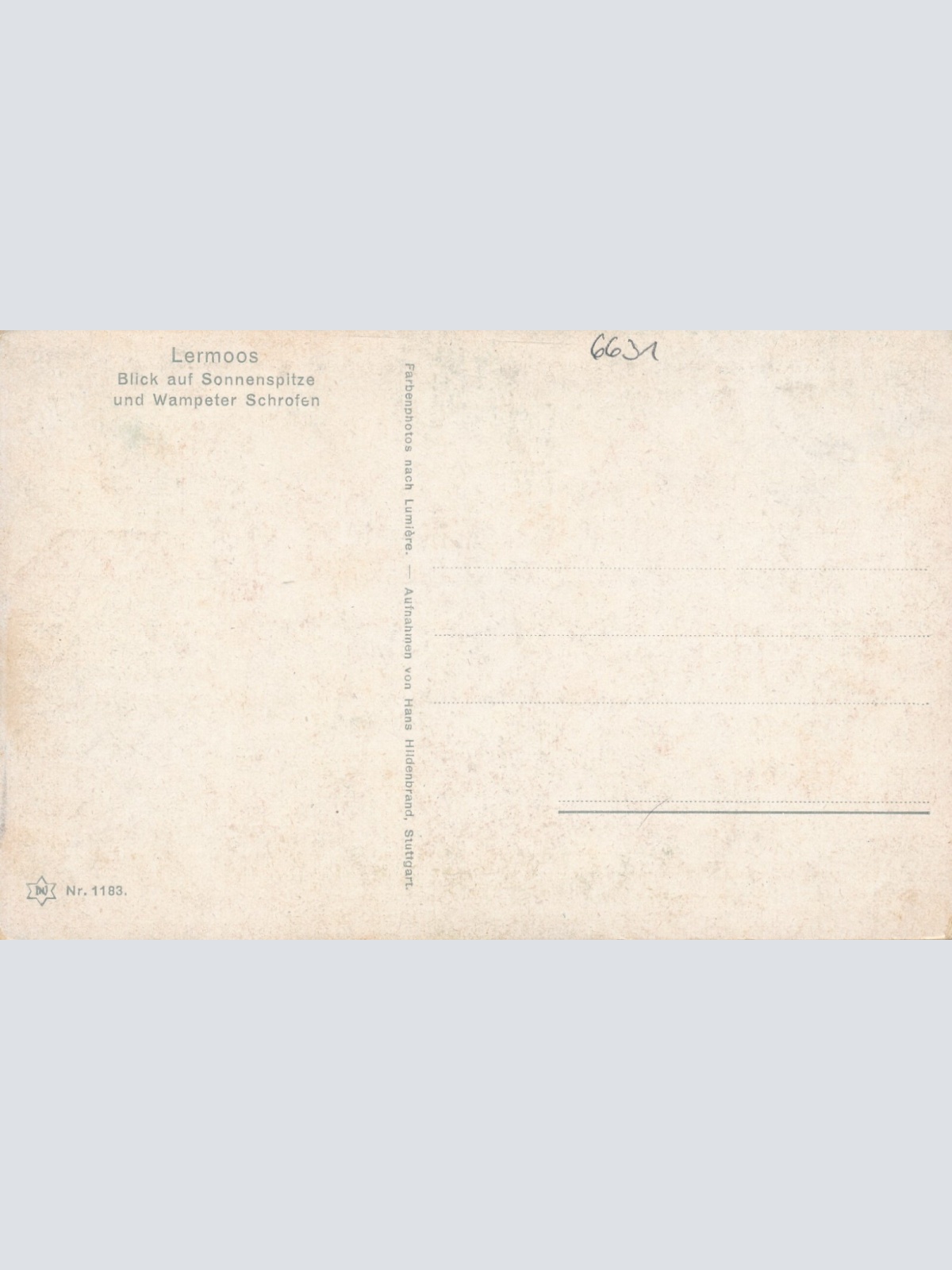 AK aus Lermoos mit Sonnenspitze Tirol (6961)