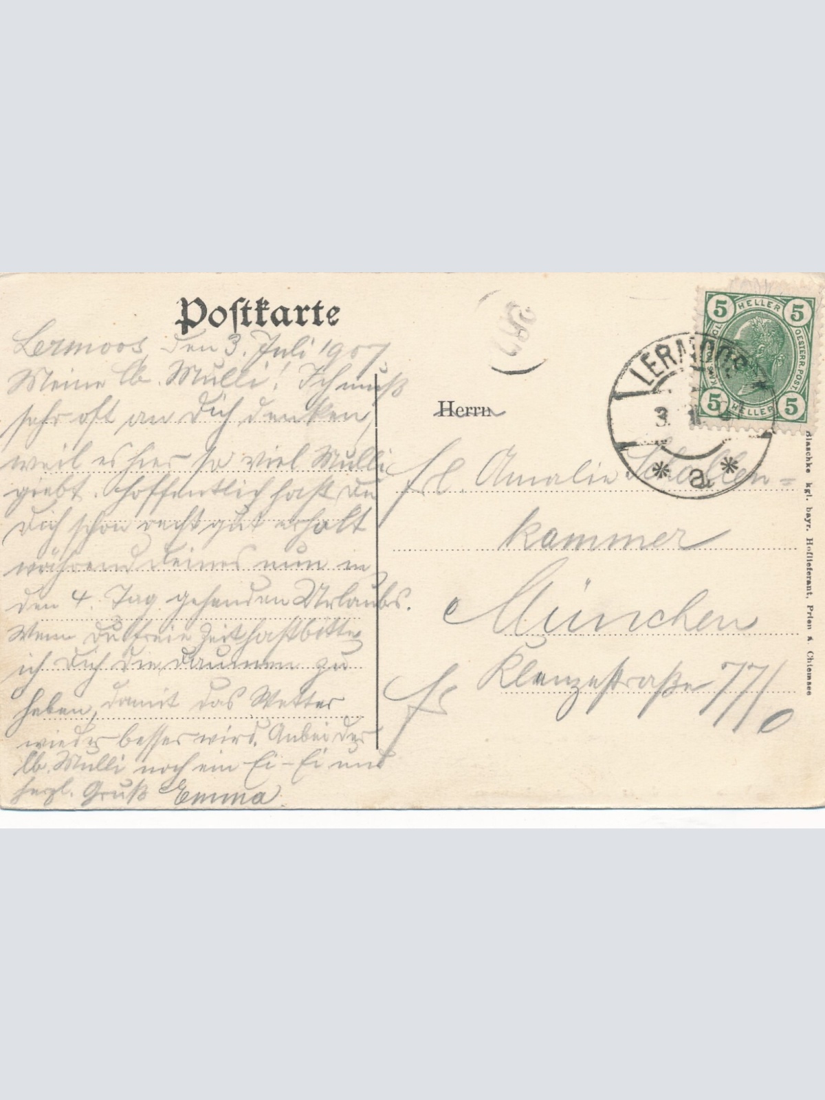 AK aus Lermoos mit Wetterstein Tirol (6959)