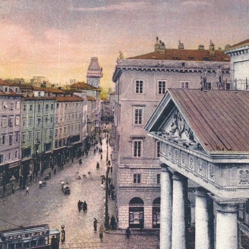 AK aus Triest - Trieste Piazza della Borsa Italien (6727)