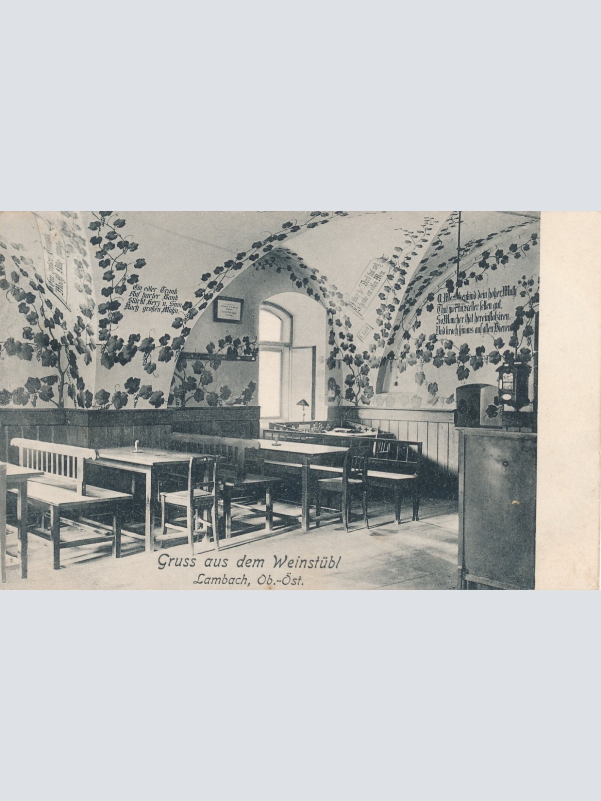 AK gruss aus dem Weinstübl Lambach Oberösterreich (6756)