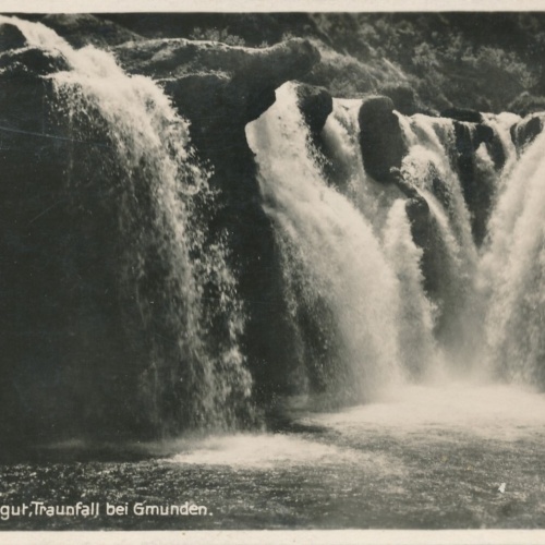 AK von einem Wasserfall Gmunden (7329)