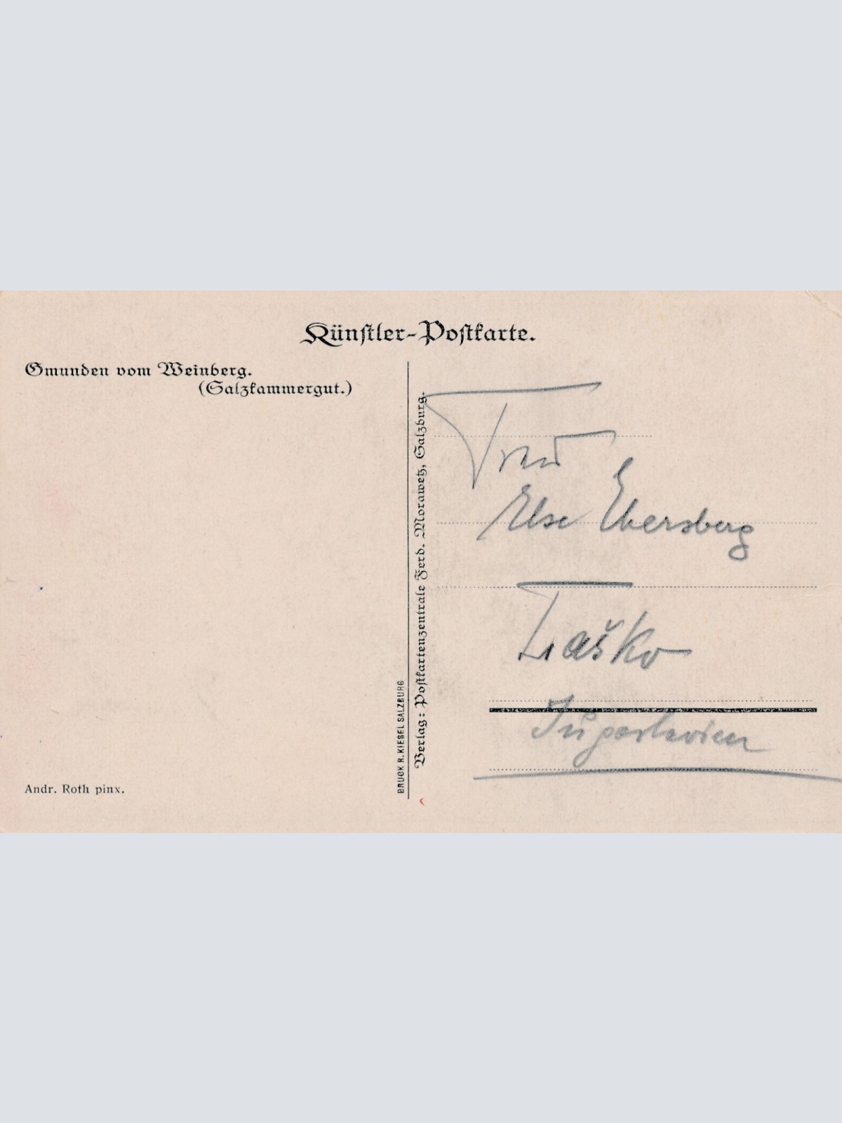 AK aus Gmunden vom Weinberg Oberösterreich (6771)