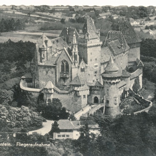 AK von der Burg Kreuzenstein Fliegeraufnahme Niederösterreich (7410)