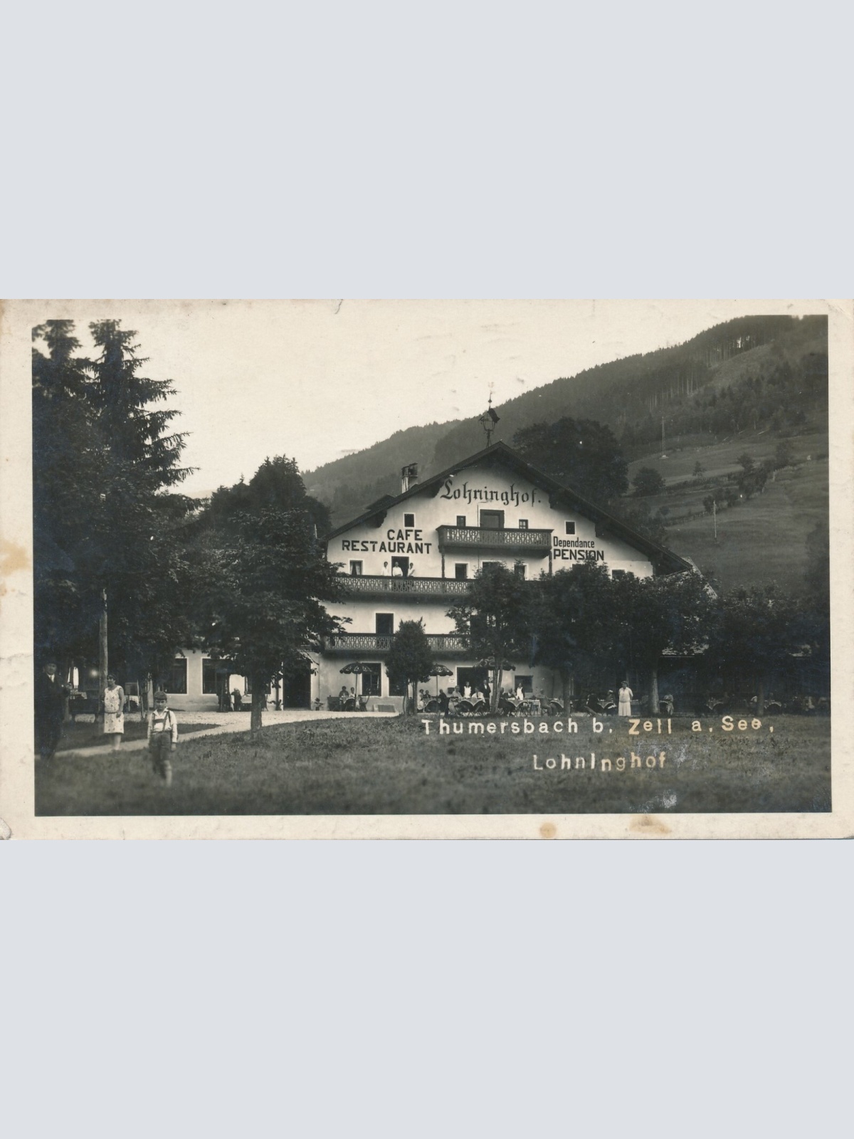 AK aus Thumersbach bei Zell mit Pension Lohninghof Salzburg (7487)