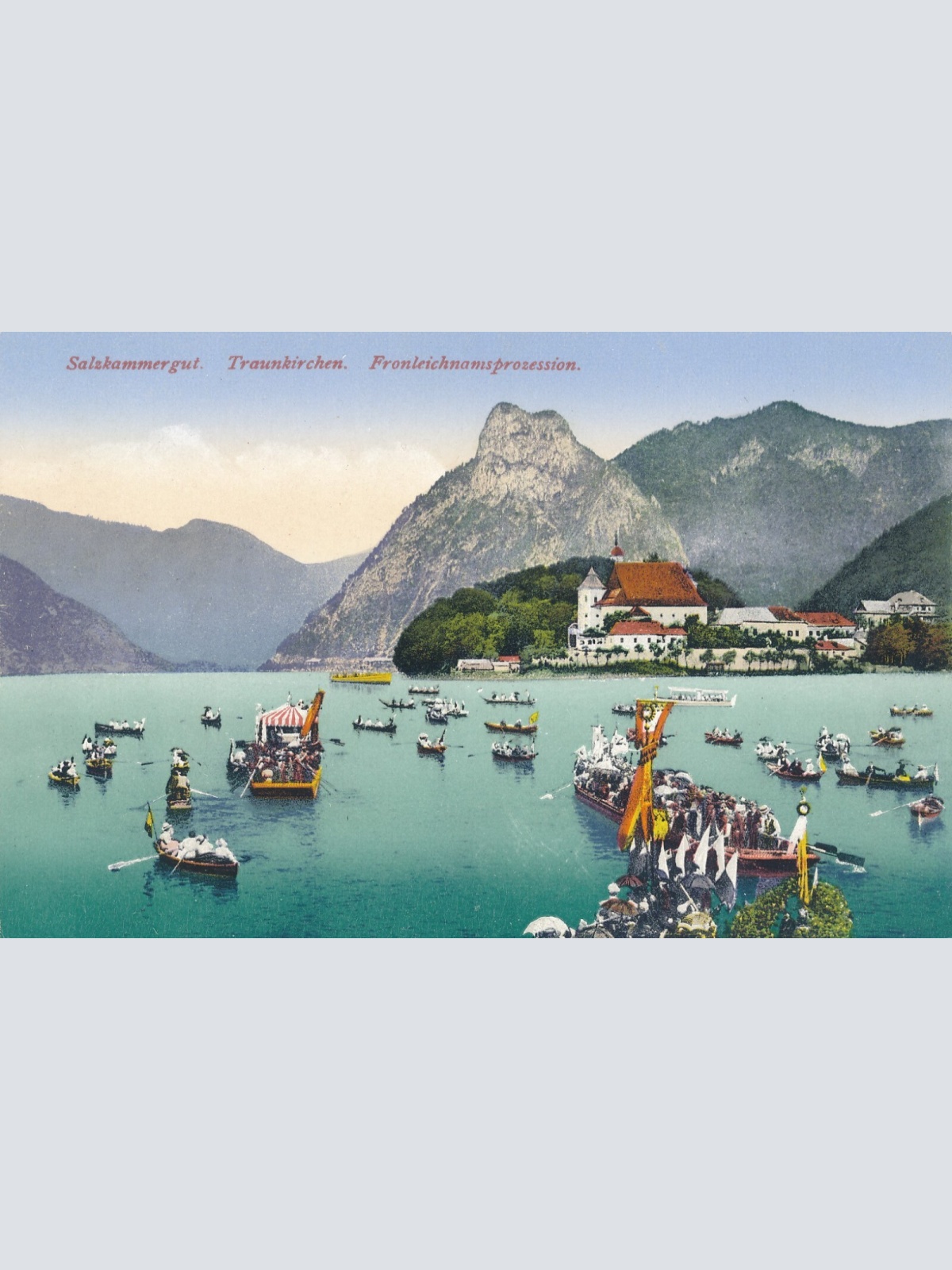 AK aus Traunkirchen Fronleichnamsprozession Oberösterreich (7435)