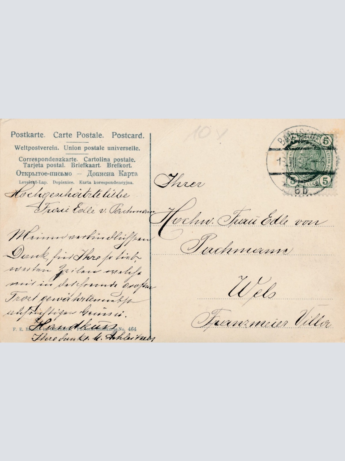 AK aus Bad Ischl von der Villa Starhemberg Oberösterreich (7466)