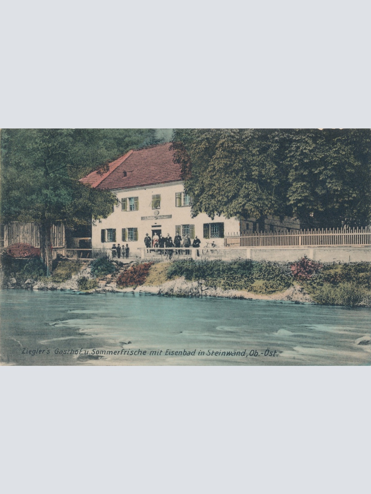 AK vom Zieglers Gasthaus mit Eisenbad Oberösterreich (7472)