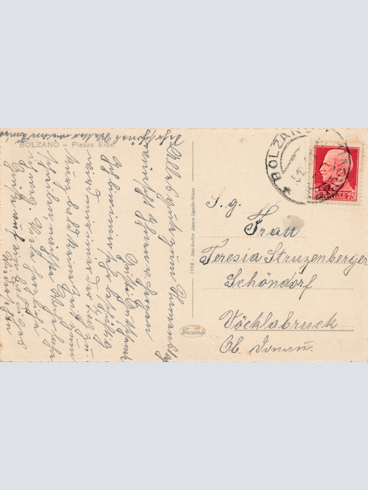 AK aus Bozen mit Talferbrücke Italien (7065)