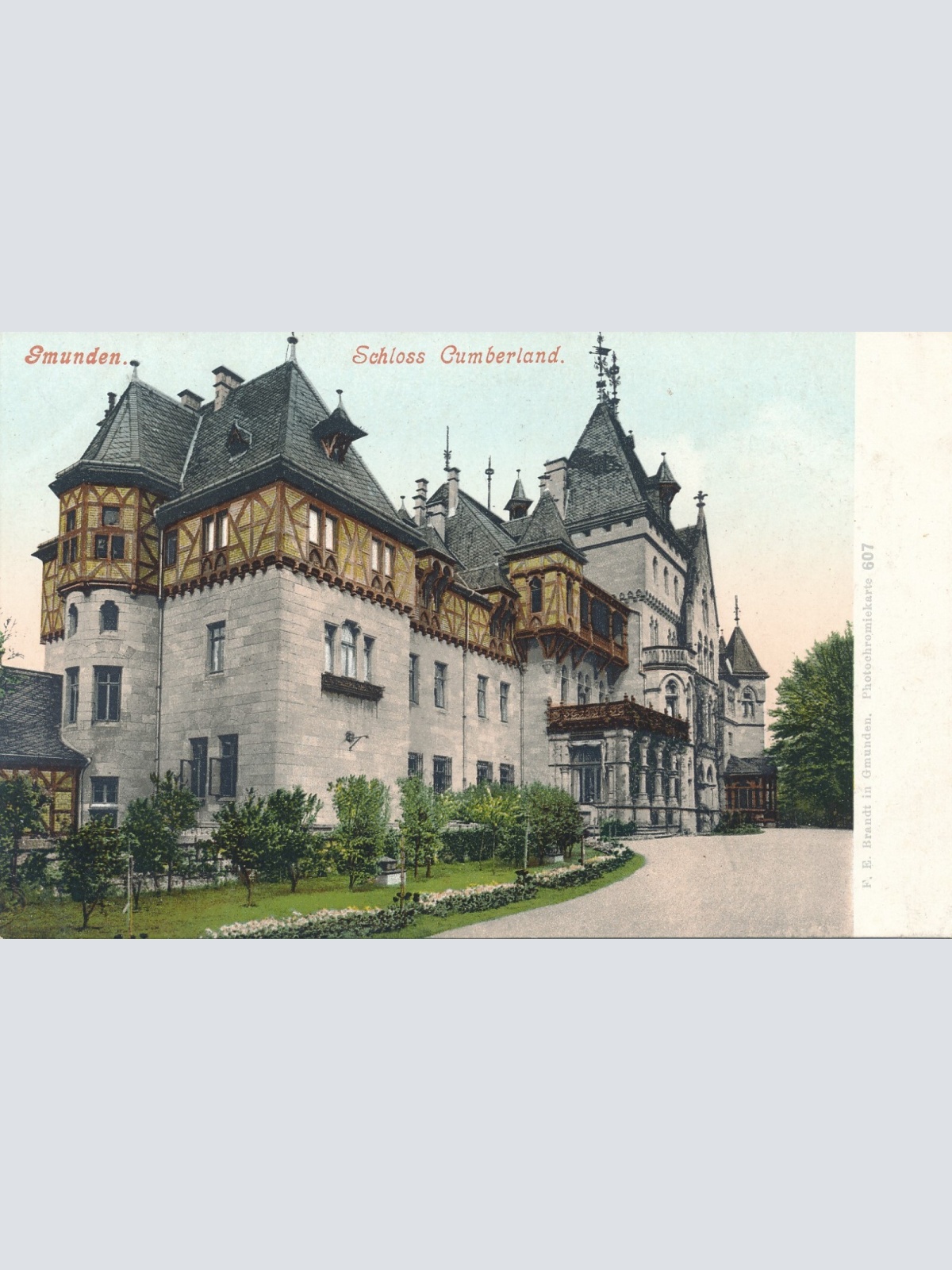 AK aus Gmunden mit Schloss Cumberland Oberösterreich (7056)