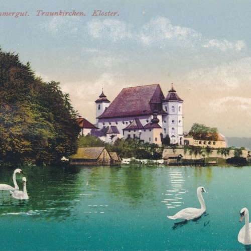 AK aus Traunkirchen mit Kloster Oberösterreich (7675)
