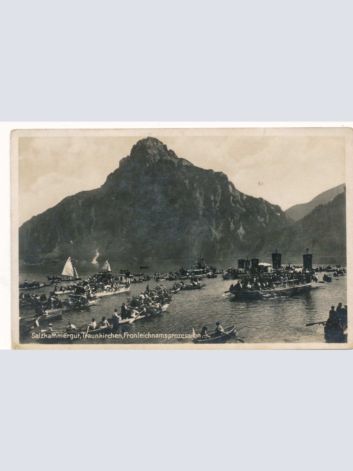 AK aus Traunkirchen Fronleichnamsprozession Oberösterreich (7682)