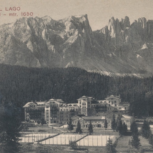 AK aus Carezza al Lago mit Grad Hotel Italien (7719)