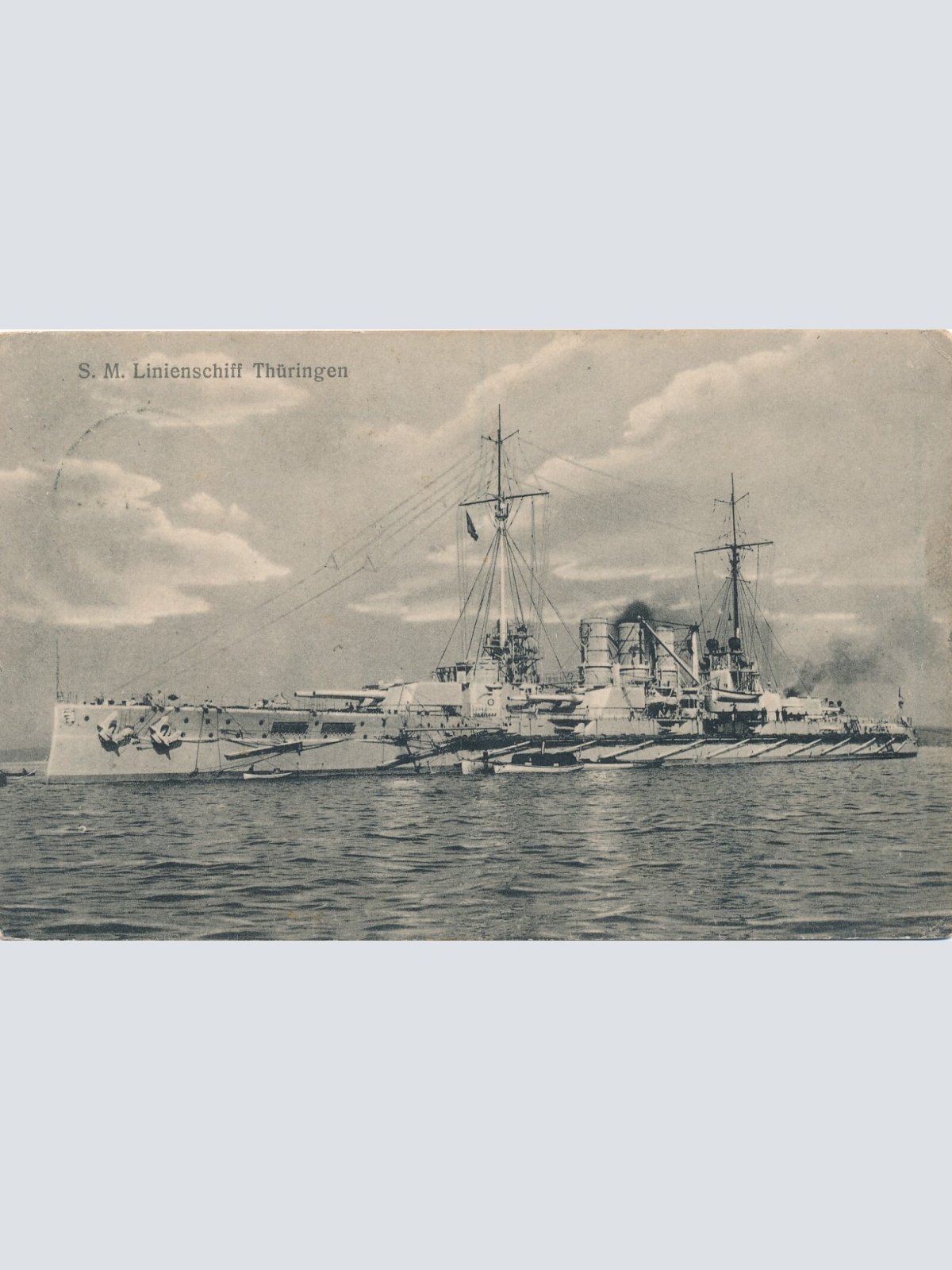 AK vom S.M. Linienschiff Thüringen Kriegsschiff (7237)
