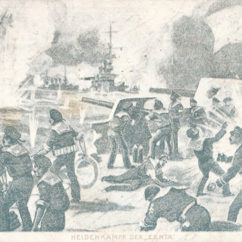 AK Heldenkampf der Zenta Kriegsschiff (7240)