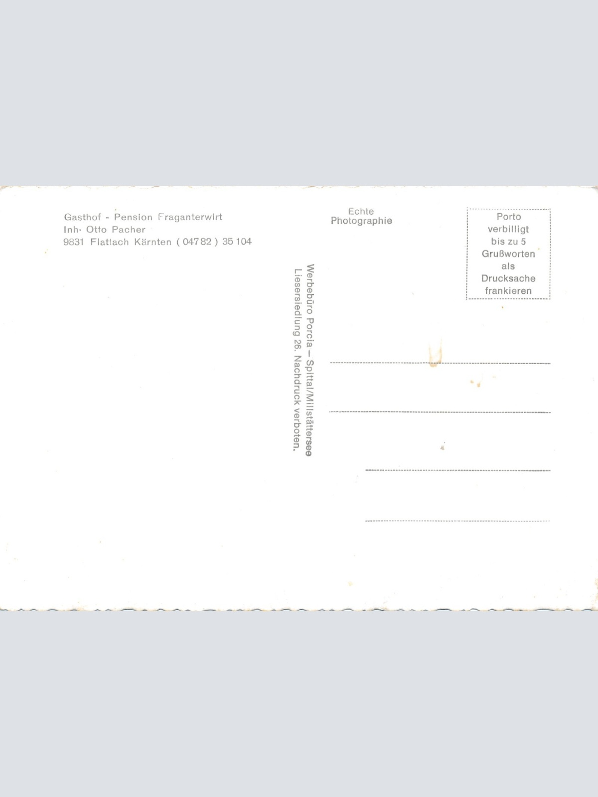AK aus Flattach mit Gasthof Fraganterwirt Kärnten (7096)