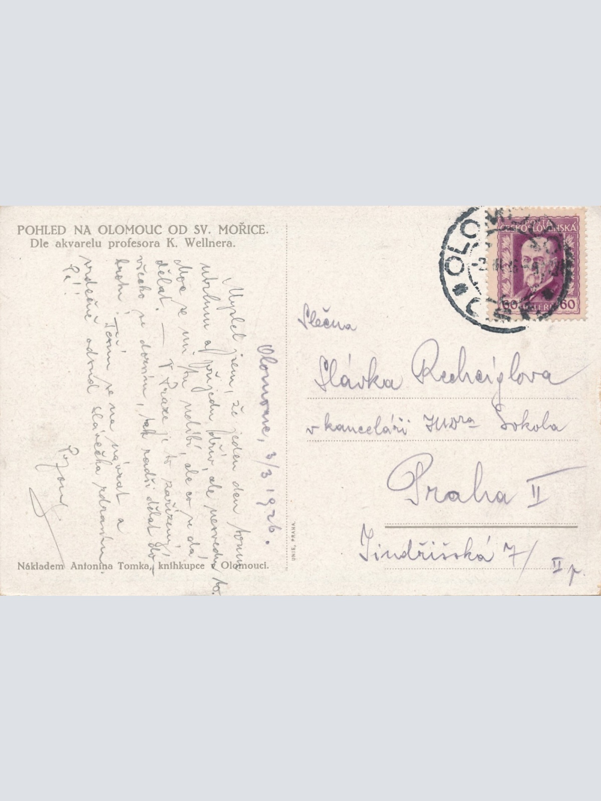 AK aus Pohled na Olomouc od Sv. Morice Tschechoslowakei (7101)