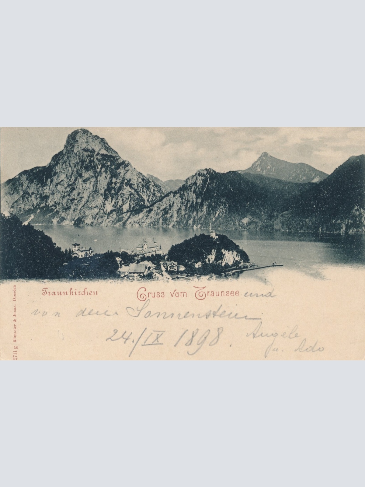 AK aus Traunkirchen mit Traunsee Oberösterreich (7669)