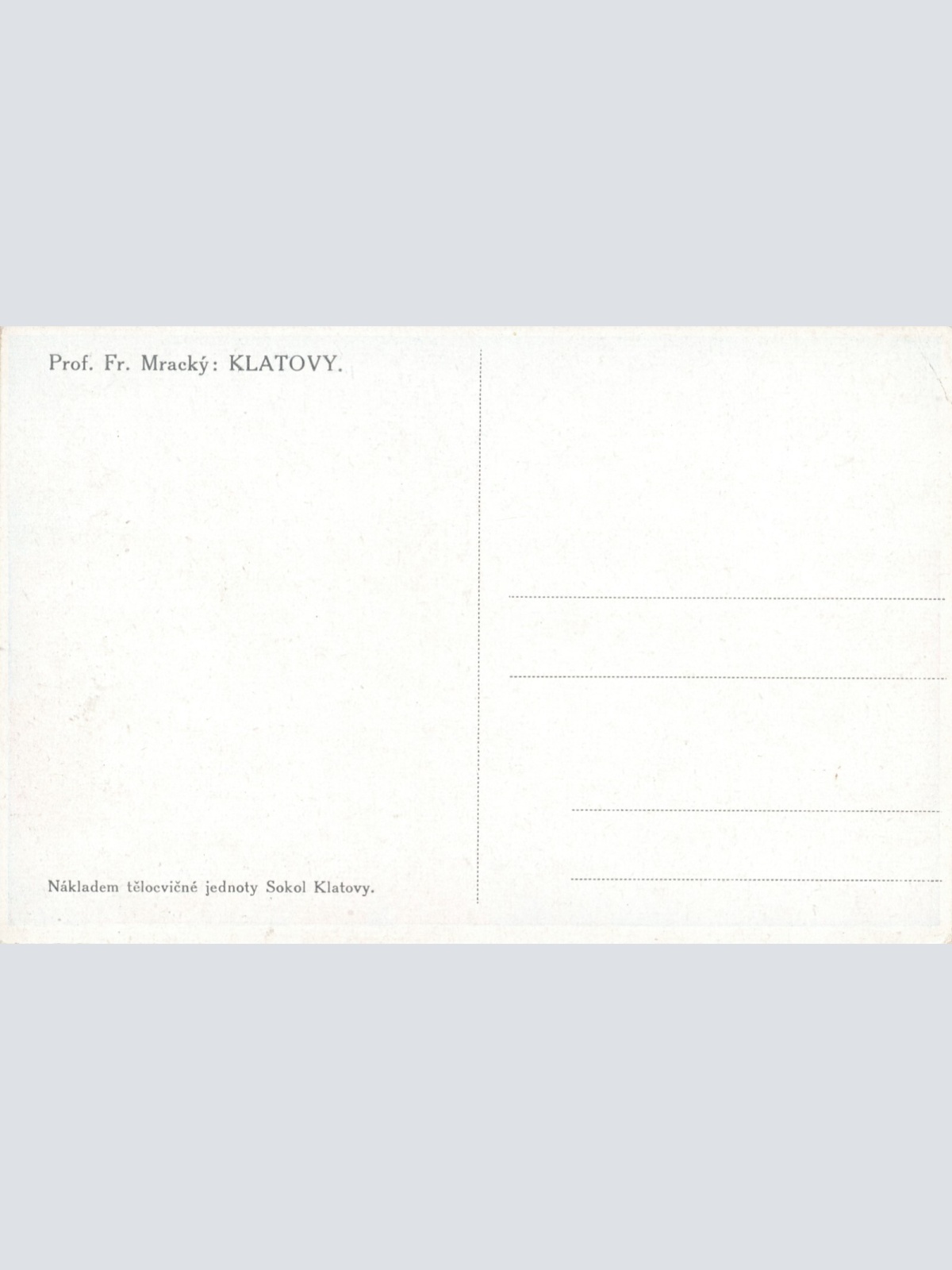 AK aus Klatovy Fr. Mracky Tschechoslowakei (7104)