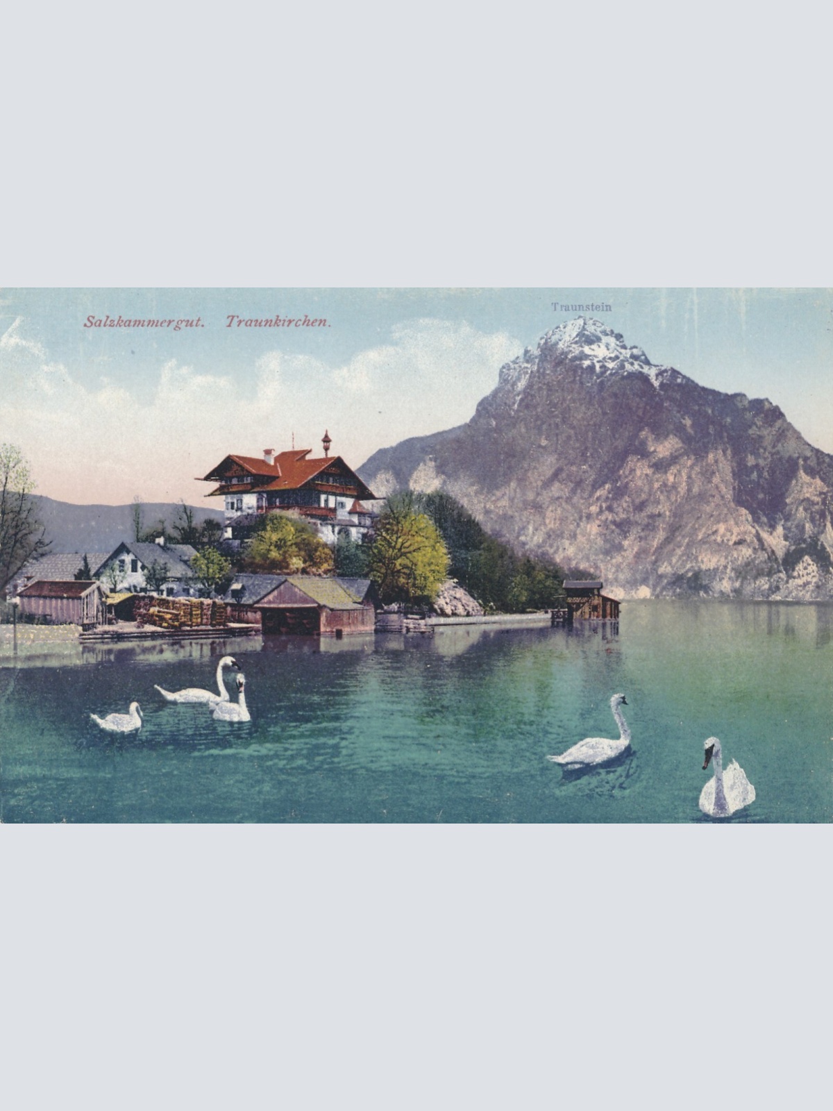 AK aus Traunkirchen mit Traunstein Oberösterreich (7674)