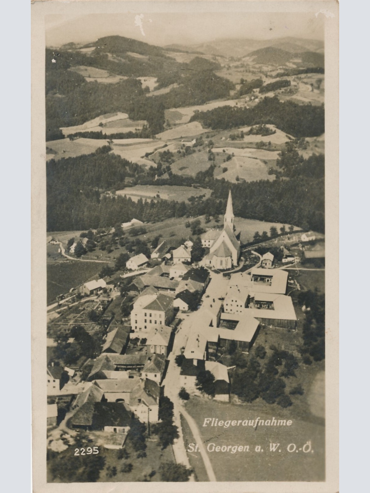 AK aus St.Georgen Fliegeraufnahme Oberösterreich (7122)