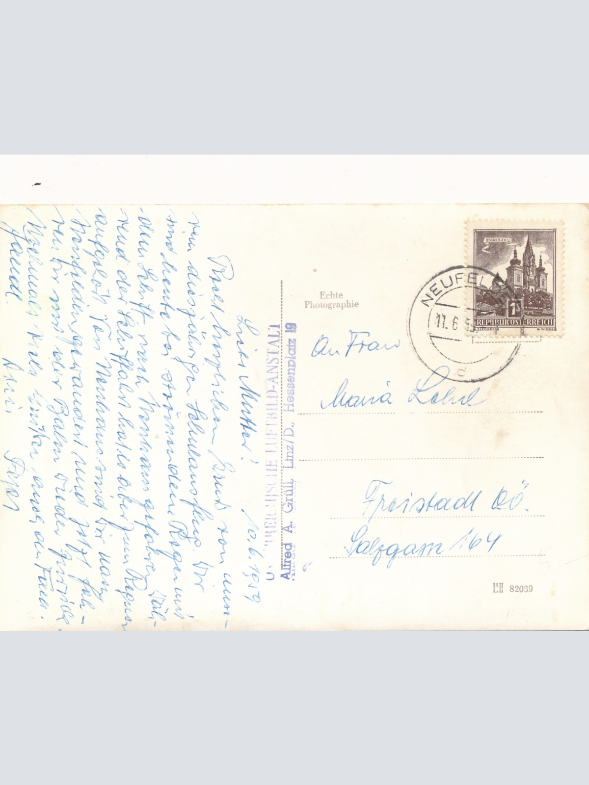 AK, Neufelden, Fliegeraufnahme Nr. 10, Oberösterreich (S2062)