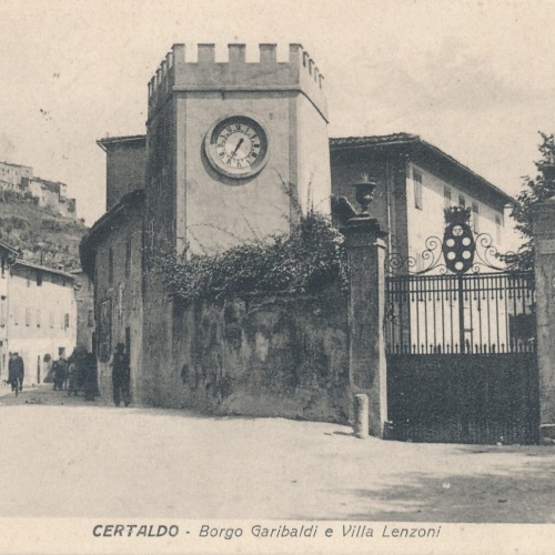 AK aus Certaldo Borgo Garibaldi e Villa Lenzoni Italien (7731)