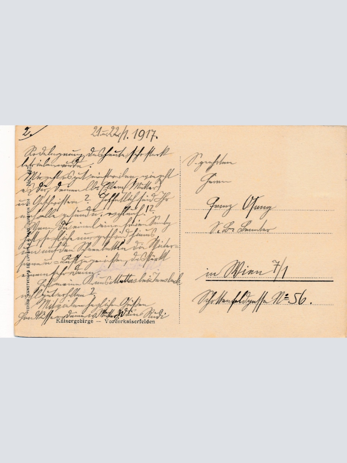 AK aus Vorderkaiserfelden Tirol (7904)