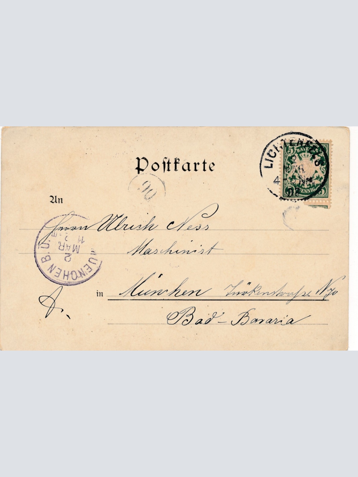 Litho - Karte gruss aus Schloss Banz Bayern (7573)