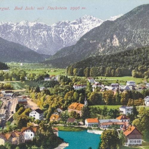 AK aus Bad Ischl mit Dachstein Oberösterreich (7618)