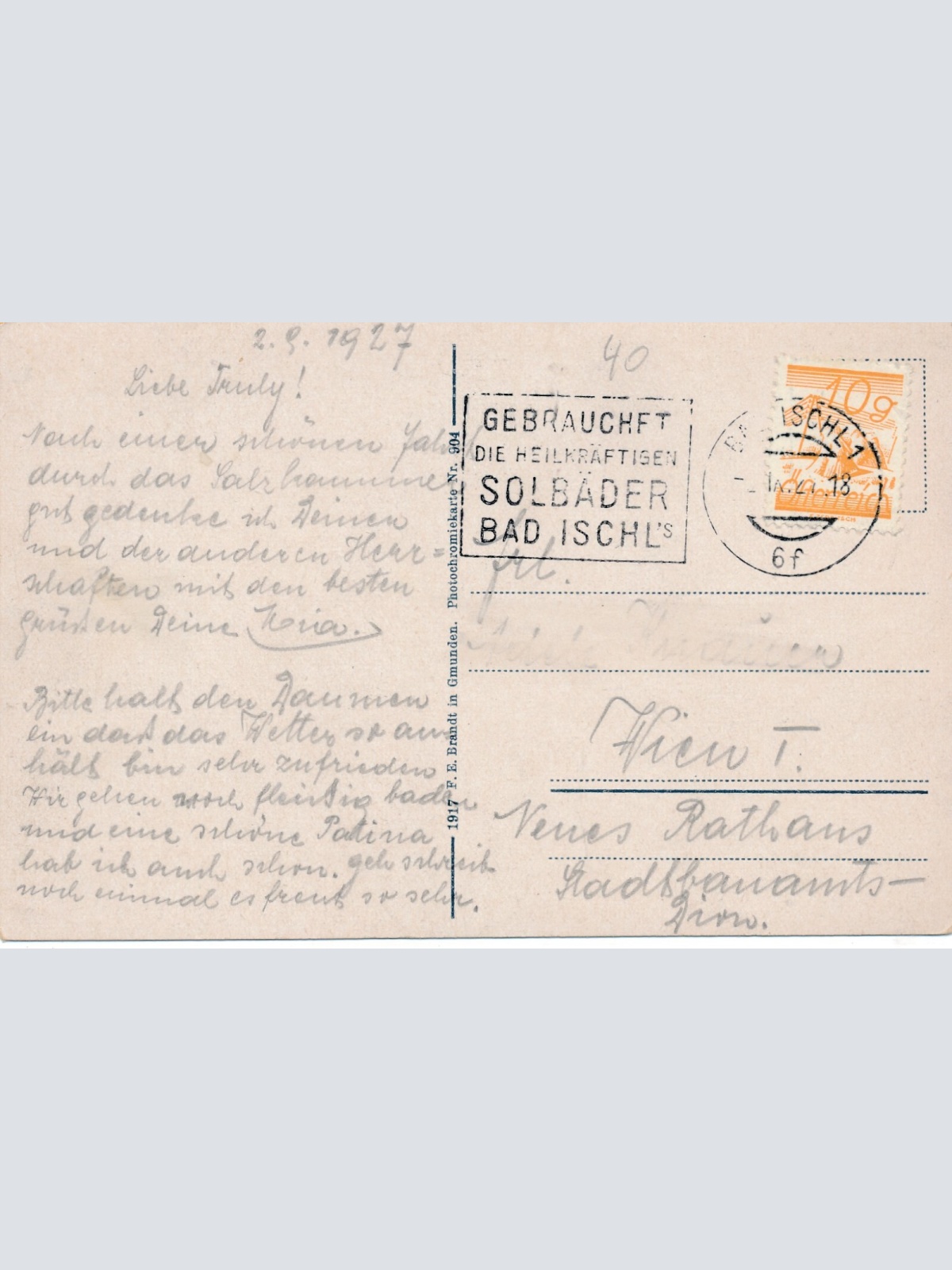 AK aus Bad Ischl mit Dachstein Oberösterreich (7618)