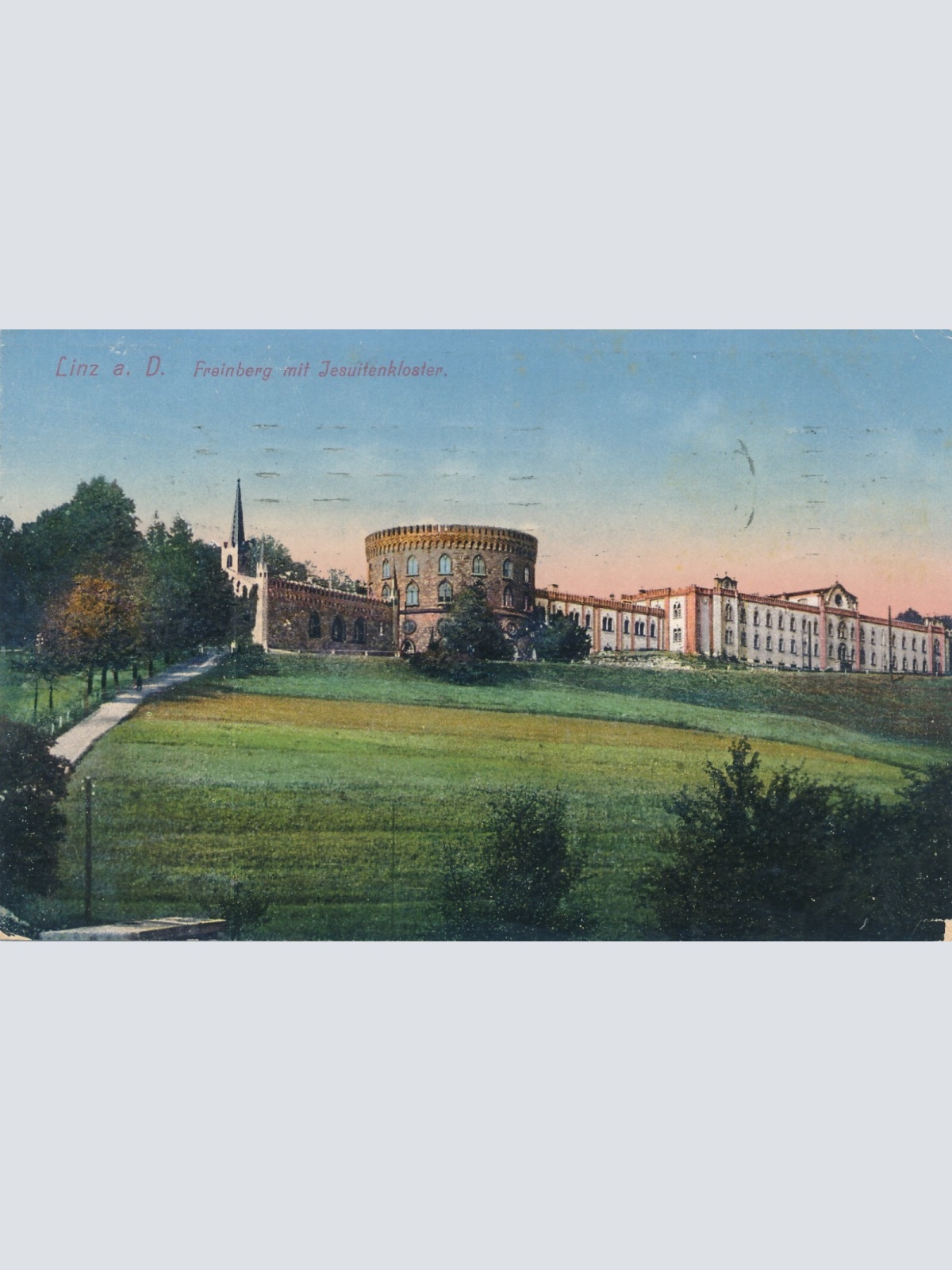 AK aus Linz an der Donau Freinberg mit Jesuitenkloster Oberösterreich (7620)