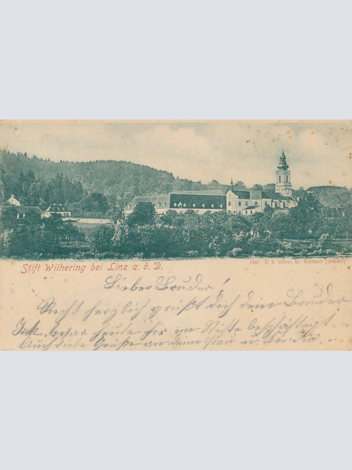 AK aus Linz mit Stift Wilhering Oberösterreich (7932)